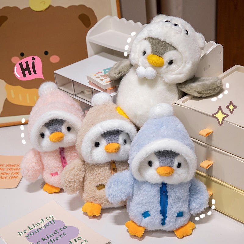 Custom Logo Penguin Pudding Bunny Plush Toys Stuffed Dolls Sleeping Pillows Claw Machine Promotional Toys Kids Gift