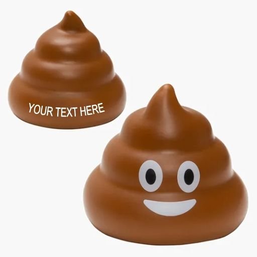 Poo Stress Ball Imprint Logo Smile Poo Stress Toys Soft Squeeze Toys for Promotion Gifts