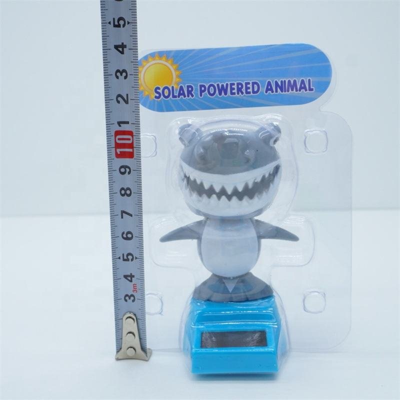 Car Interior Decoration Cartoon Shark Solar Powered Dancing Toy Solar Swinging Promotional Toys