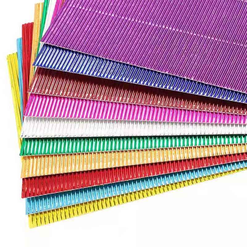 Metallic Corrugated Paper/Cardboard for Kindergarten - Colored Craft Material for Art Projects, DIY Signs & Handmade Creations