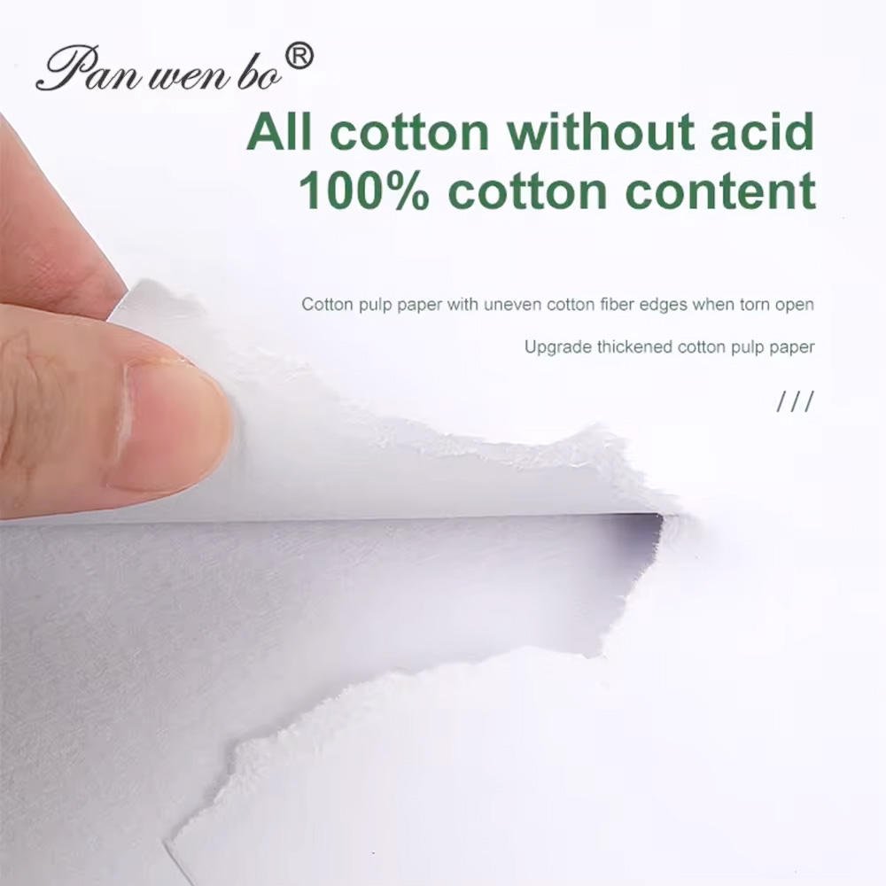Panwenbo 24 Sheets 180GSM Paper Pad Watercolor Painting Pad Painting Drawing Book Marker Book 100% Cotton Watercolor Paper Pad