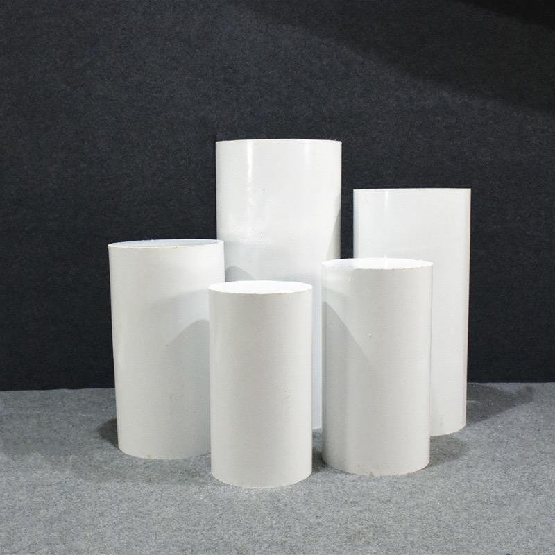 5pcs Dessert Cake Table Wedding Party Baby Shower Valentine's Day Christmas Backdrop White Metal Gold Cylinder Pedestal Sets