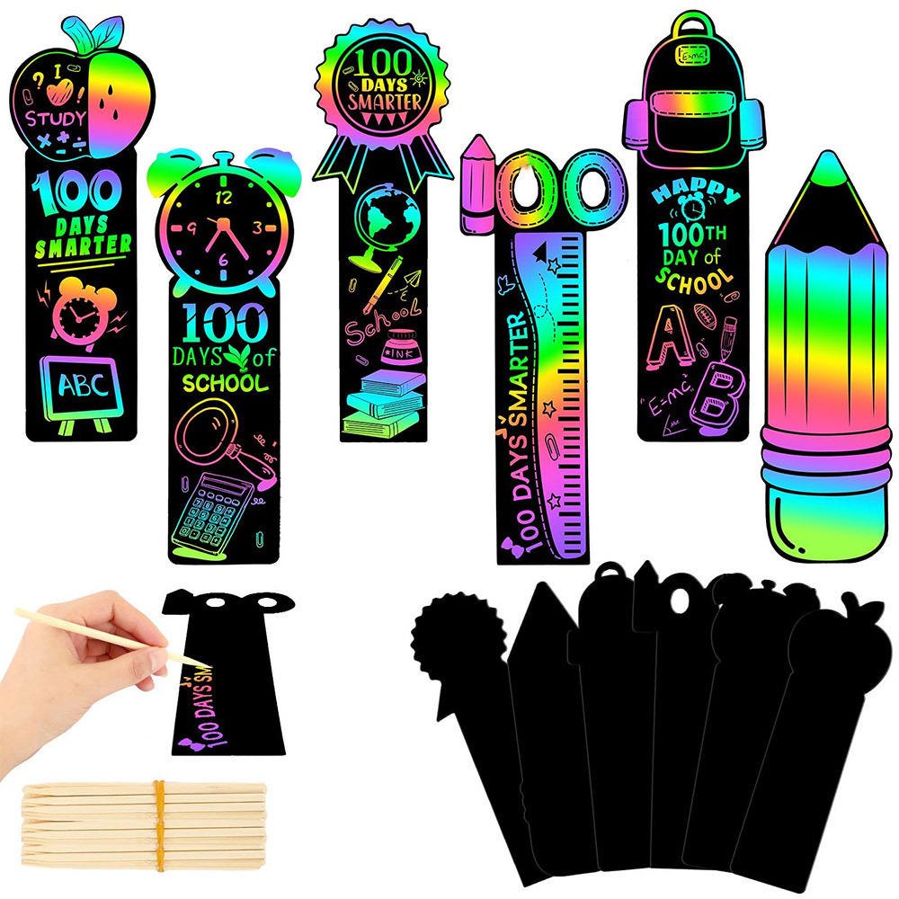 Seasonal Scratch Art Hanging Ornaments Set Thanksgiving Christmas Halloween DIY Craft Paper for Kids Party Decor
