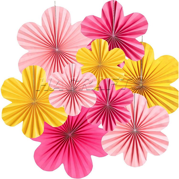 Factory Supplied Paper Flowers Decorations for Wall Paper Fans Classroom Decoration Paper Floral Backdrop Decoration