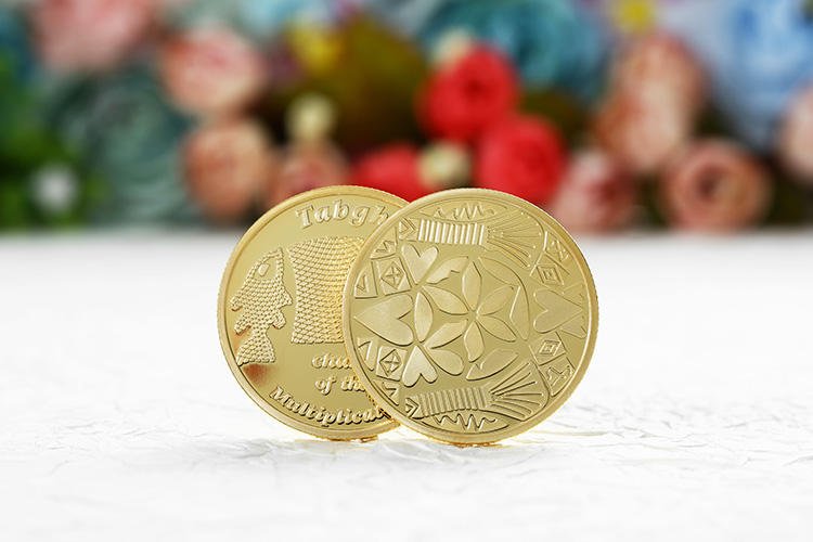 Custom Gold Alloy Metal Mirror Surface logo Characters 3D Souvenir Gift Coin Creative Cultural Collectible Artifacts