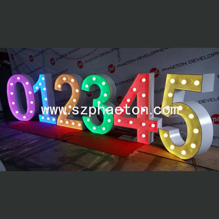 Giant Party/birthday Supplies Numbers Sign Wedding Decoration Led 4ft Marquee Letters