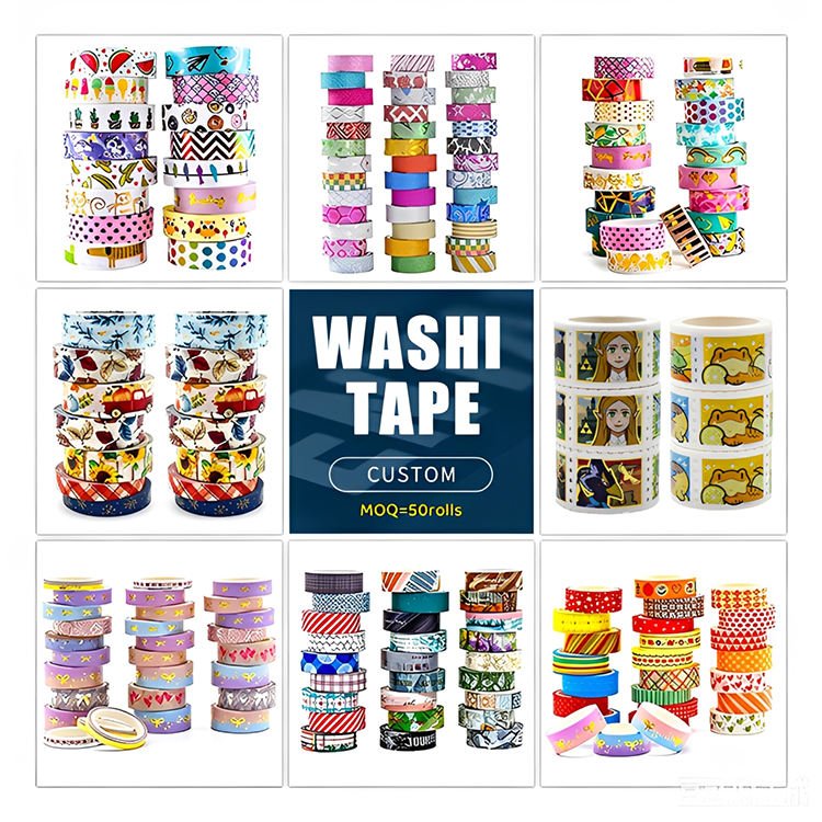 Custom Stationery Planner Washi Tape Roll for Journal Decorative Sticker Masking Tapes Factory