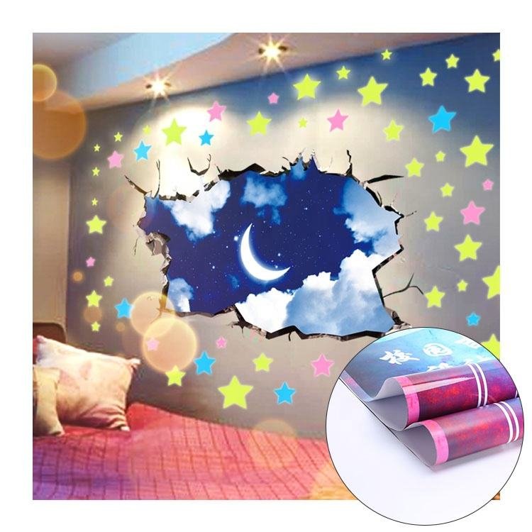 20pcs Custom PVC Wall Decor Stickers Large Removable Vinyl Wall Decals UV Resistant Waterproof Eco-Friendly for Home Decor Wall