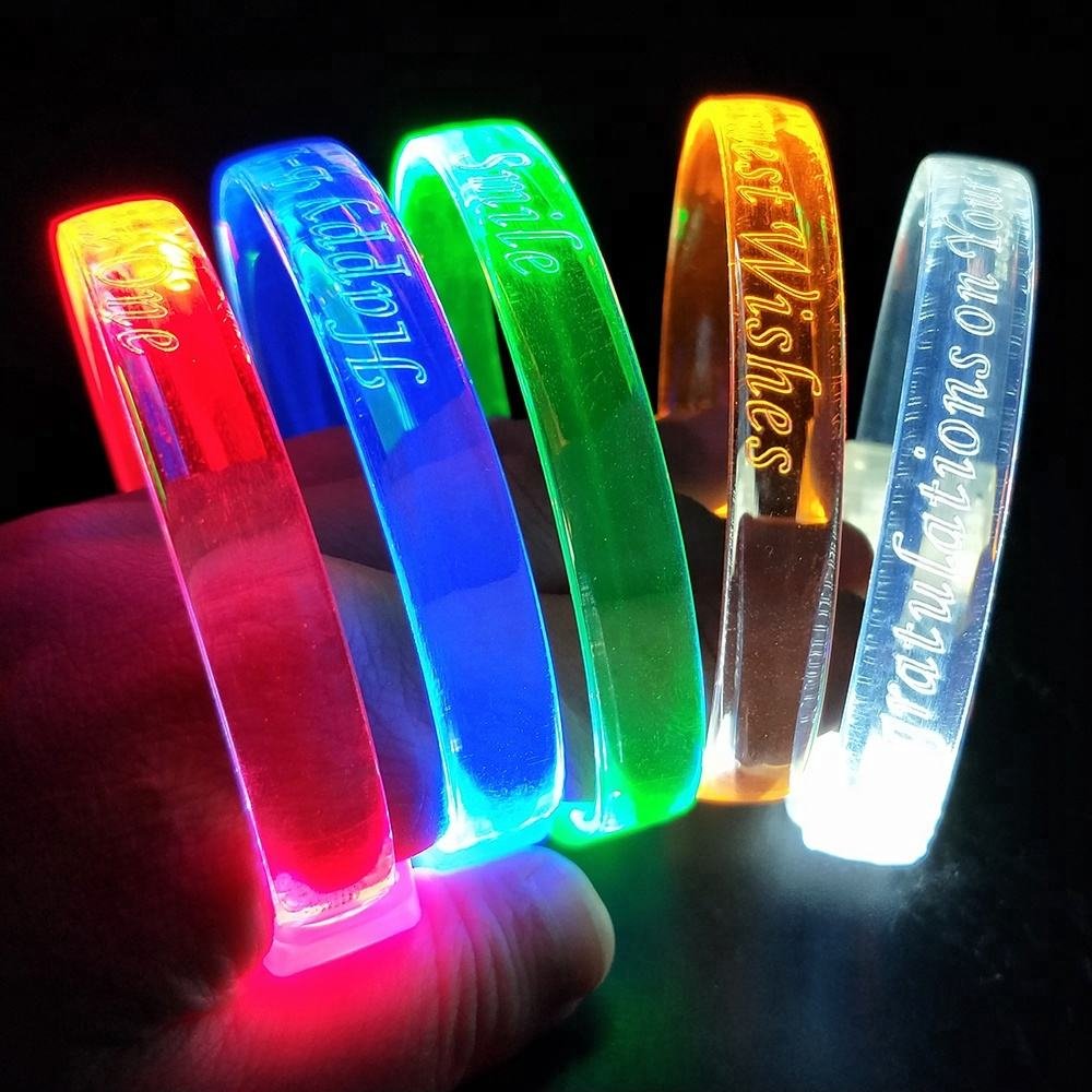 Hot Sales Custom Glow Sticks LED Bracelet Wristband for Party Supplies