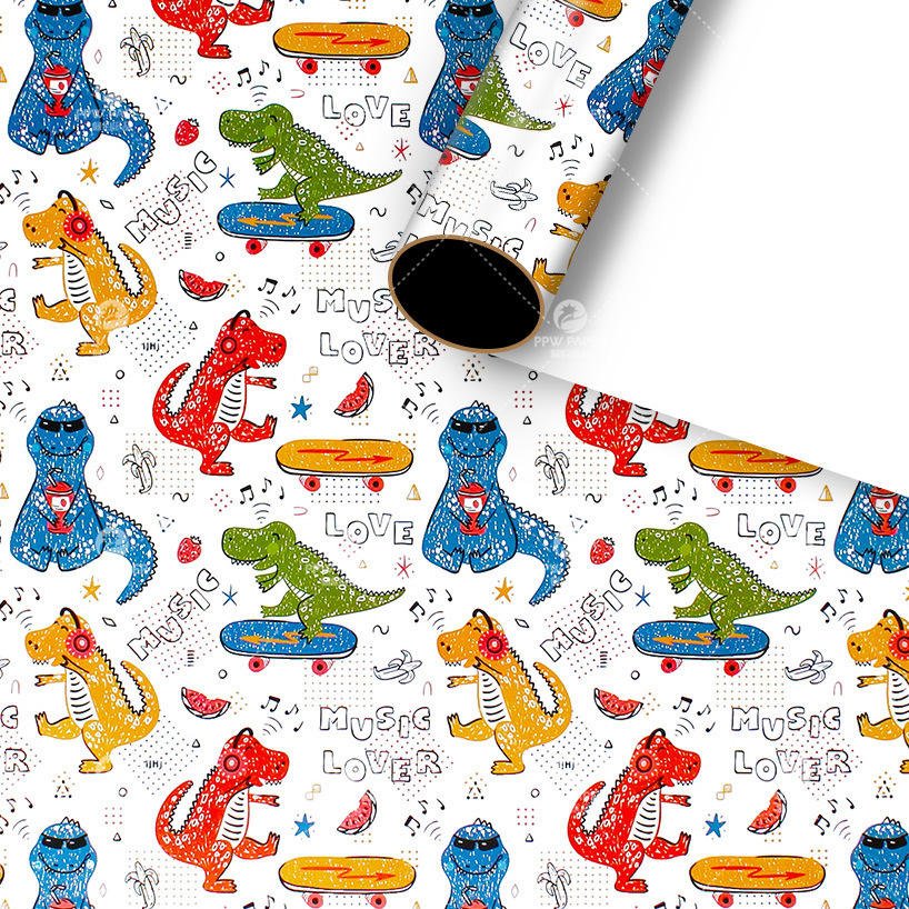 Manufacturer'S Direct Supply Diy Crafts Gift Packaging Wrapping Paper With Cartoon Printing