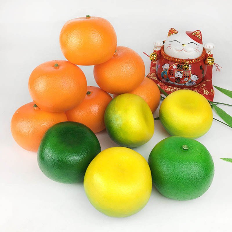 Simulation Orange Fake Fruit Cabinet Model Green Yellow Polyfoam Crafts Room Display Photography Christmas Valentine's Day