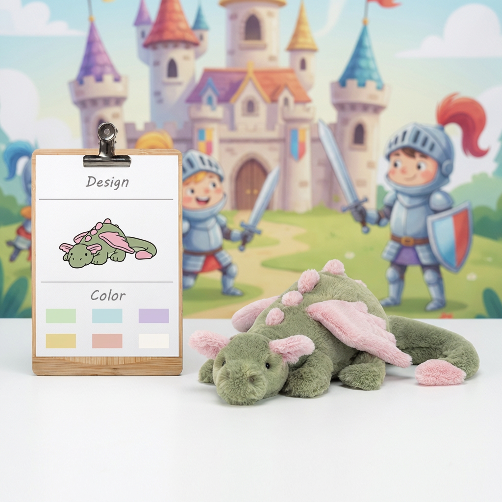 Custom Design Mother's Day Gifts Cotton PP Cotton Filled Creative Cultural Collectible Plush Anime Figures Dragon Jellycat Style
