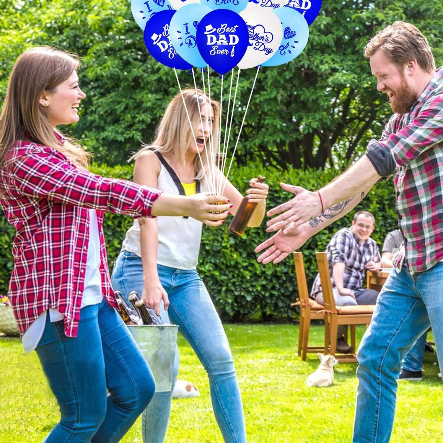 Wholesale I Love Dad Latex Balloons for Father's Day Party Supplies18pcs/sets Father's Day Blue Balloons for Party Decorations