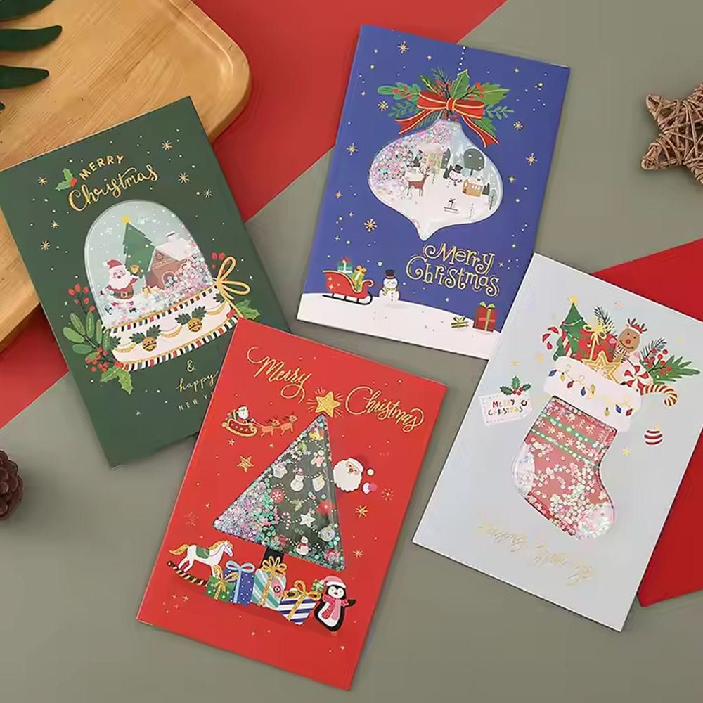 Hot Selling Custom Christmas Gift Card Set Latest Design Printed Christmas Card on Paper & Paperboards