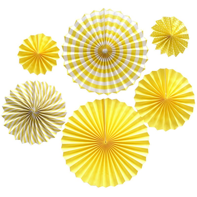 GL DIY Paper Craft for Wedding Birthday Christmas Party Decoration Hanging Paper Fan Flower Decoration Party Paper Fans