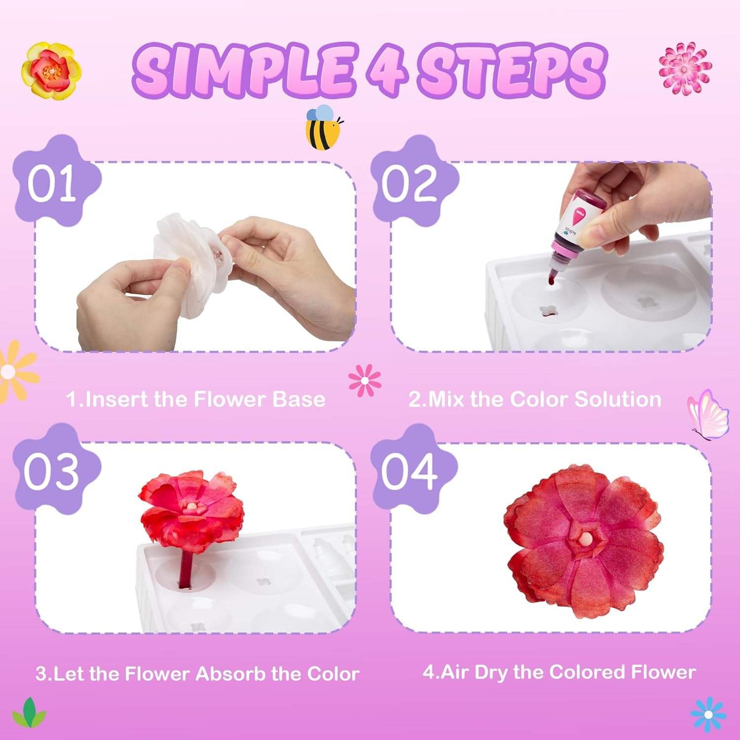 Hot Selling DIY Blooming Flower Kit Arts and Crafts Toys for Boys and Girls Handmade Toys Educational STEM Activities