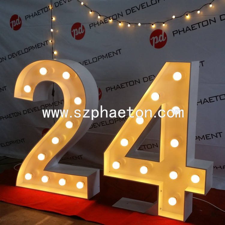 Giant Party/birthday Supplies Numbers Sign Wedding Decoration Led 4ft Marquee Letters