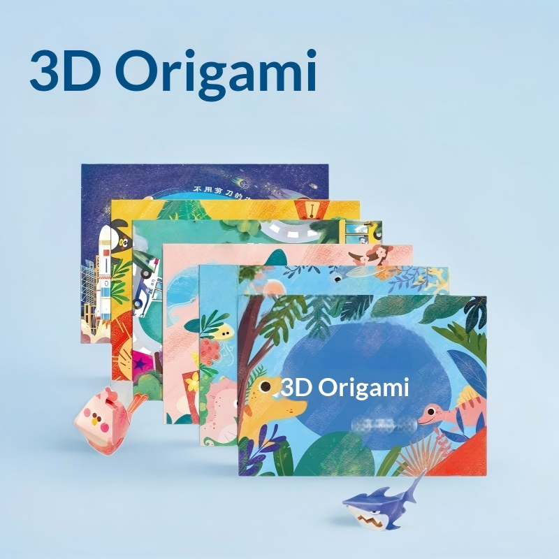 DIY 3D Origami Paper Craft Book for Toddlers Early Learning Creativity Art Project Kit