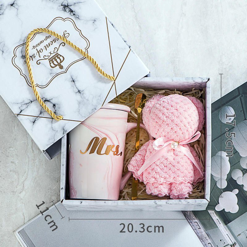 Customized Mug Towel Set Birthday Present Lunar New Year Gift Set Return Gift Ideas Doorgift Wedding Gifts Souvenirs