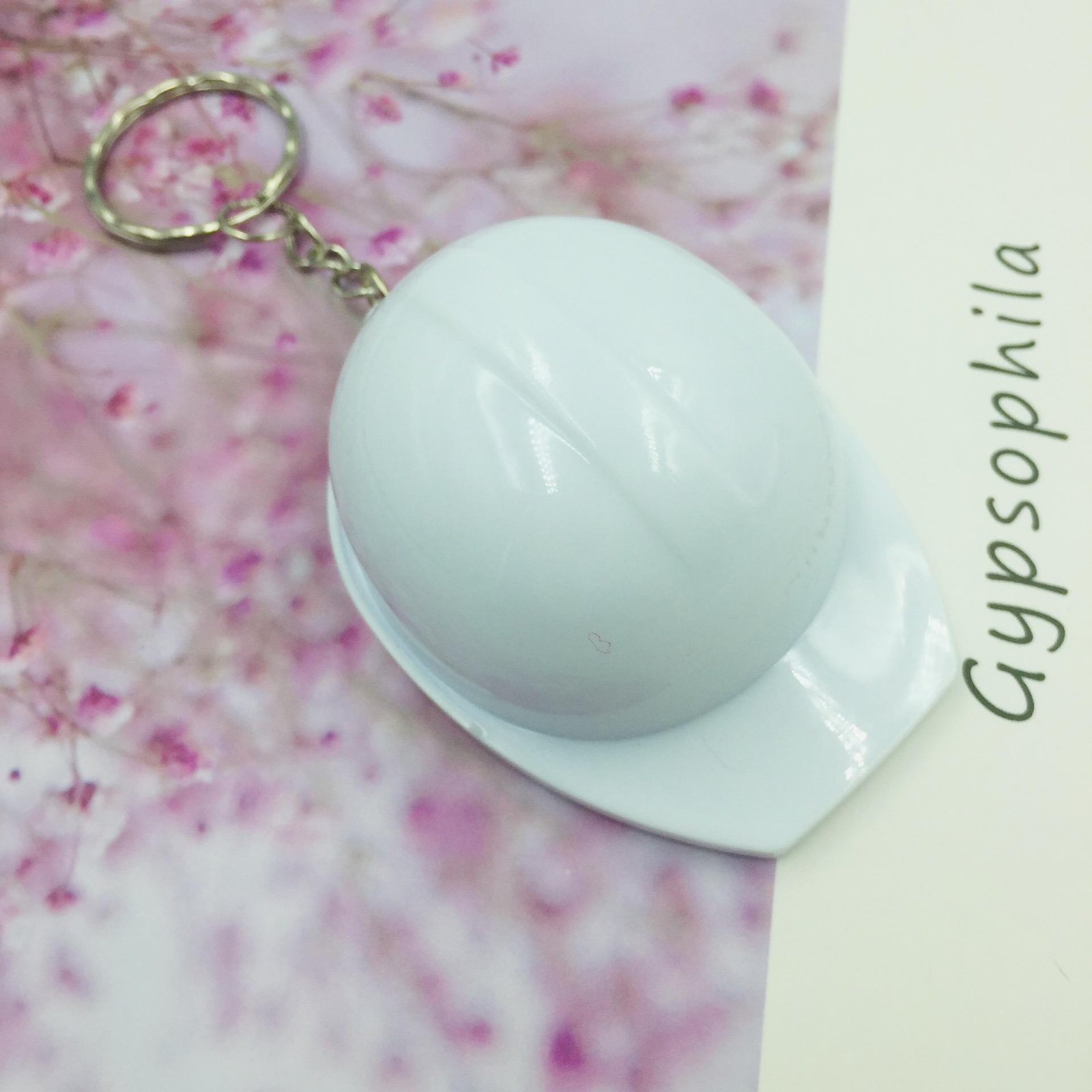 Custom Logo Promotional Plastic 3D Mini Construction Hard Hat Safety Helmet Bottle Opener Keychain Pendant