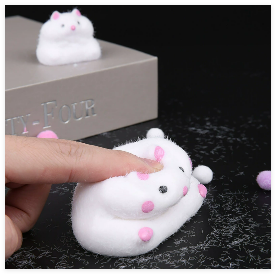 Cute Hamster Squeeze Toy with PU Material for Stress Relief Venting Welcome Gifts & Tradeshow Giveaways