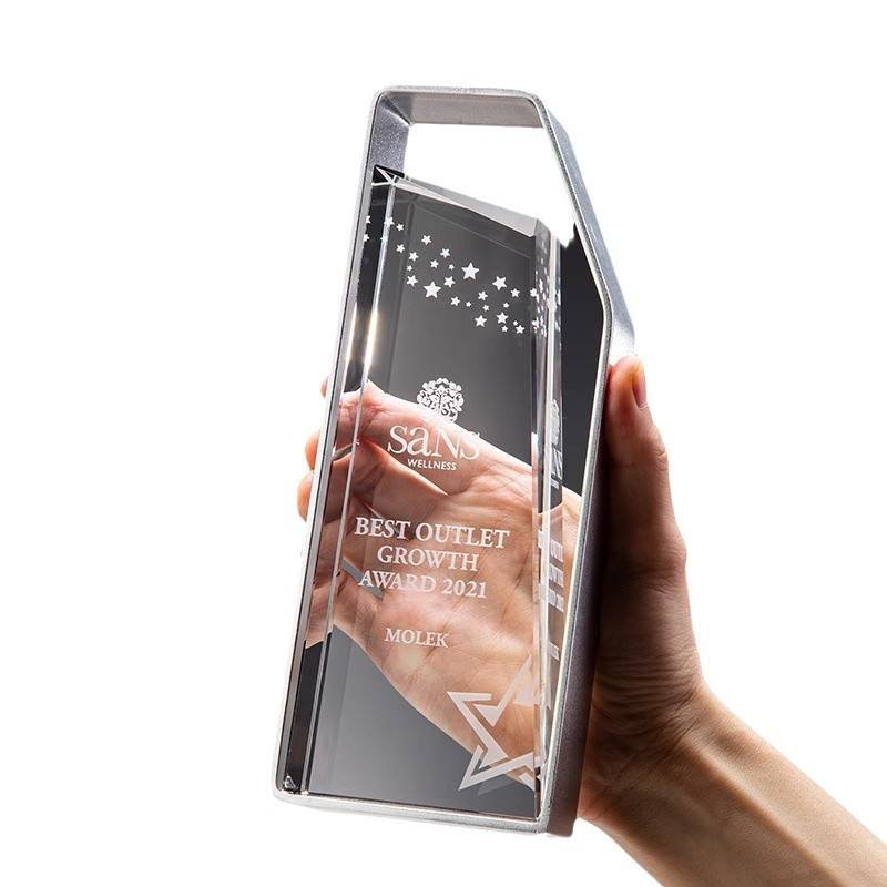 Sports Carved Trophy Awards Crystal Glass Metal Souvenir Gifts Other Crystal Crafts Product Category