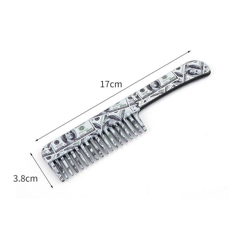 wholesale Custom Logo Hair Comb Key Chain Hairdressing Plastic Barber Tools Wide Tooth Comb PVC Hair Comb Keychain for Women