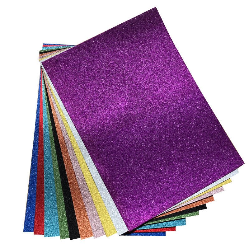 Modern Style Glitter Paper Craft Hard Cardstock DIY Handmade A4 Christmas Paper for Cutting
