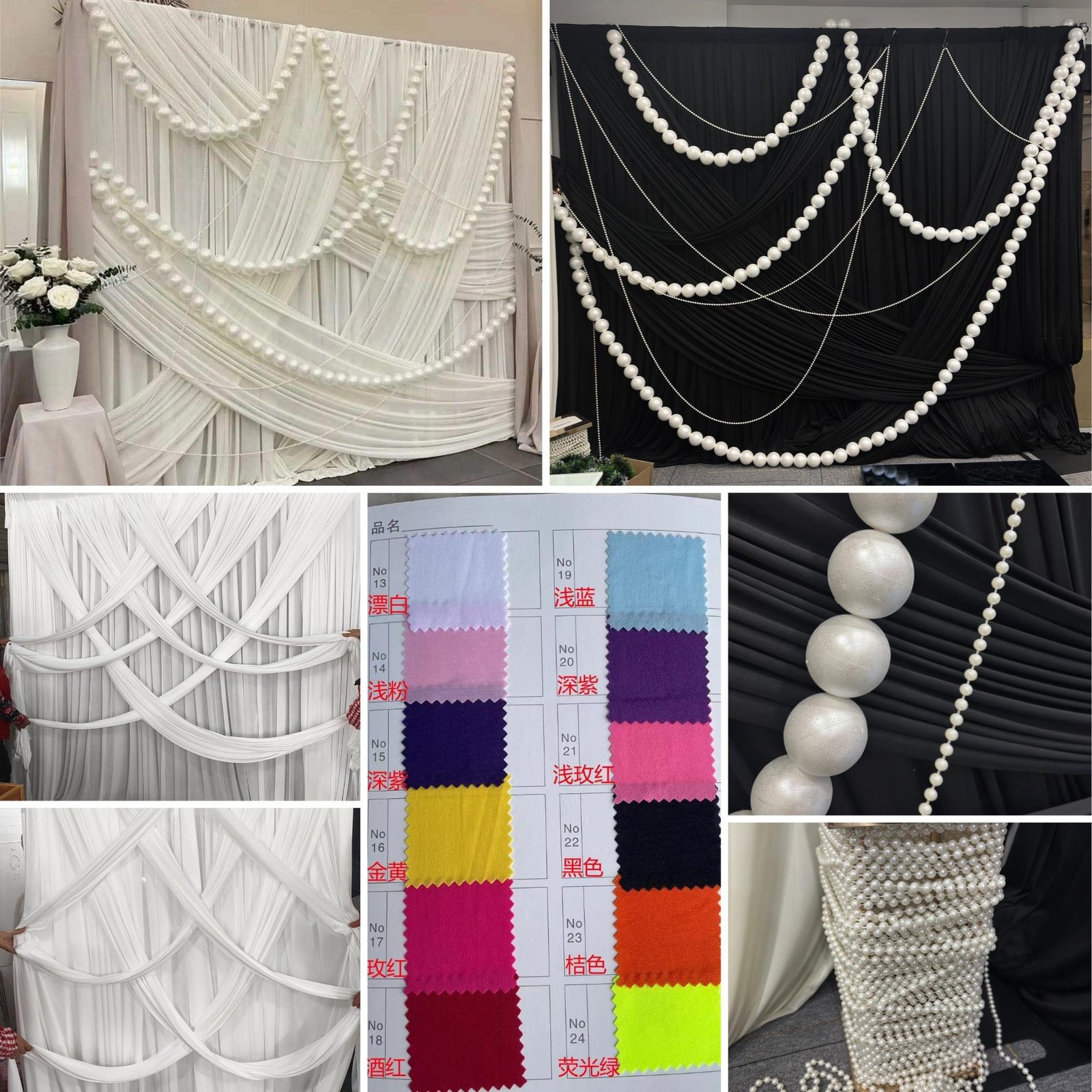 JINDA CUSTOM Milk Silk Fabric Wedding Backdrop Curtain Event Party Stage Panels for Decorative Background