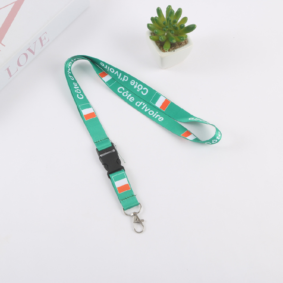 Wholesale Manufacturer Customize Polyester Lanyards Custom Logo Sublimation Printing Promotional Lanyard