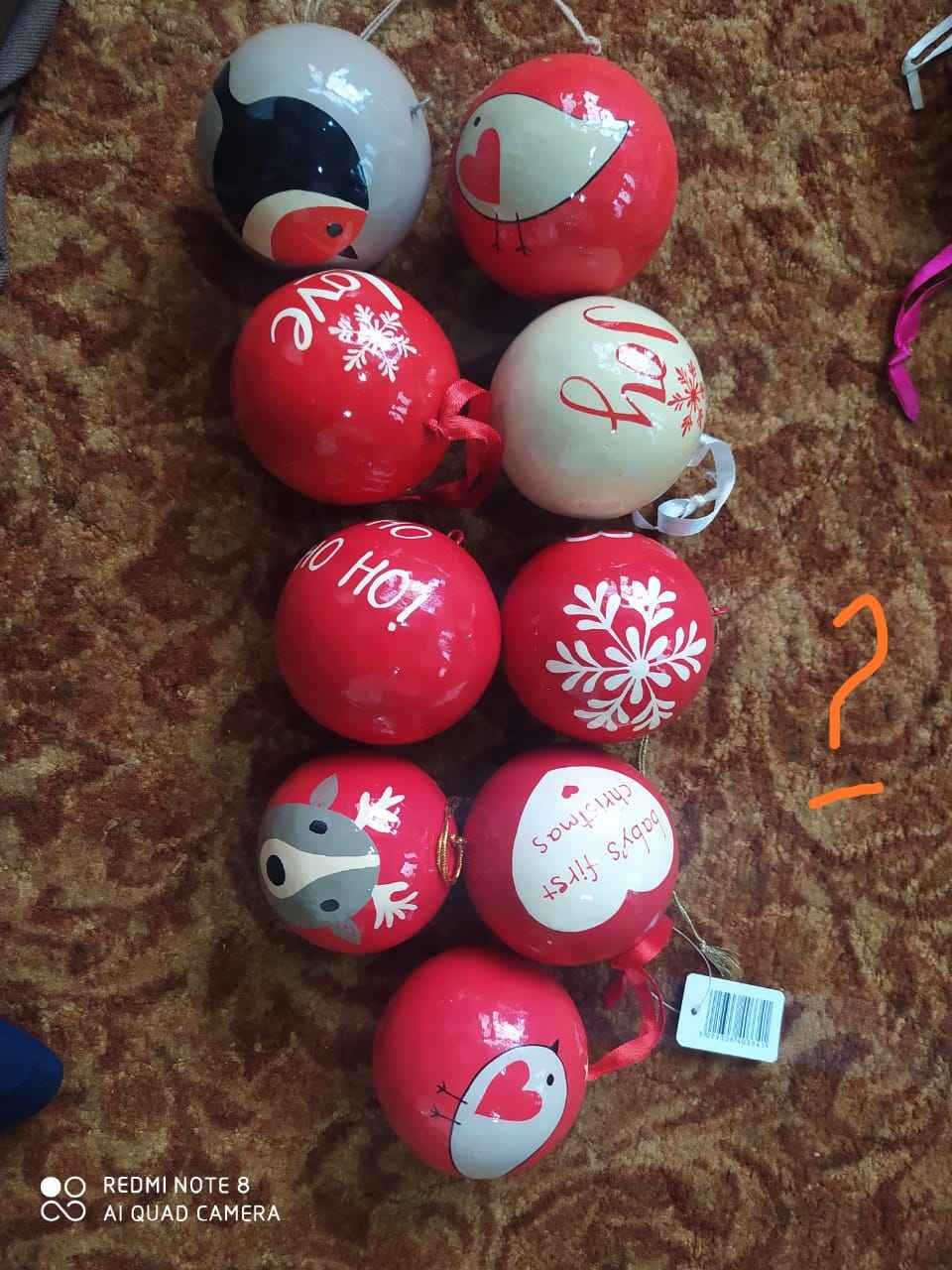 Paper Mache Ornaments Christmas Decoration Hanging Ball Hand Painted Customize Designer Party Decoration Craft Paper Ball