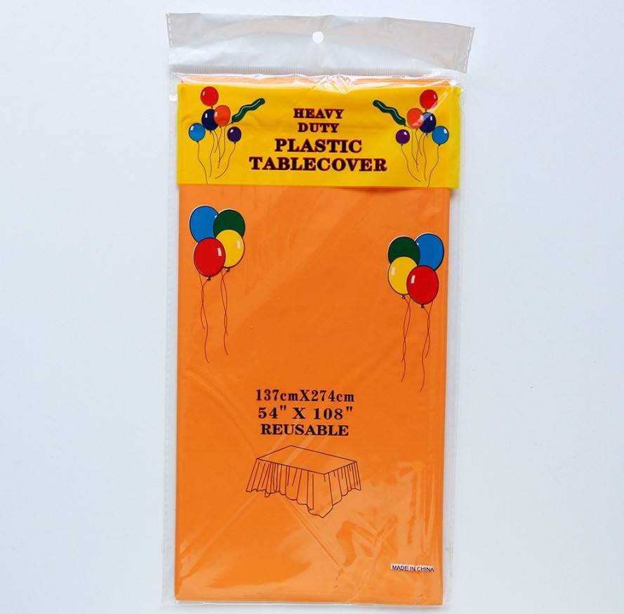 Disposable Plastic Table Cloth for Events Big Size Rectangular Party Table Cover Solid Color PE Waterproof Party Supplies