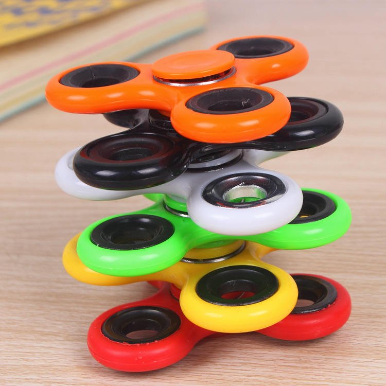 Creative Decompression Fidget Spinner Colorful Plastic Promotional Toy for Stress Ventilation