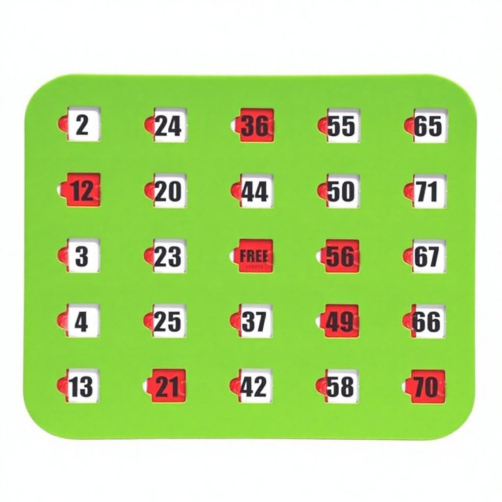 Customized Reusable Shutter Slide Bingo Card Game for Adult Cards Paper Board Game for Logical Thinking Ability Promotional Toy