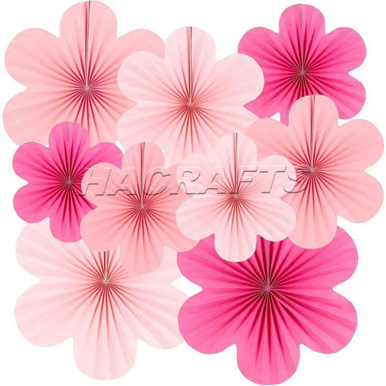 Factory Supplied Paper Flowers Decorations for Wall Paper Fans Classroom Decoration Paper Floral Backdrop Decoration