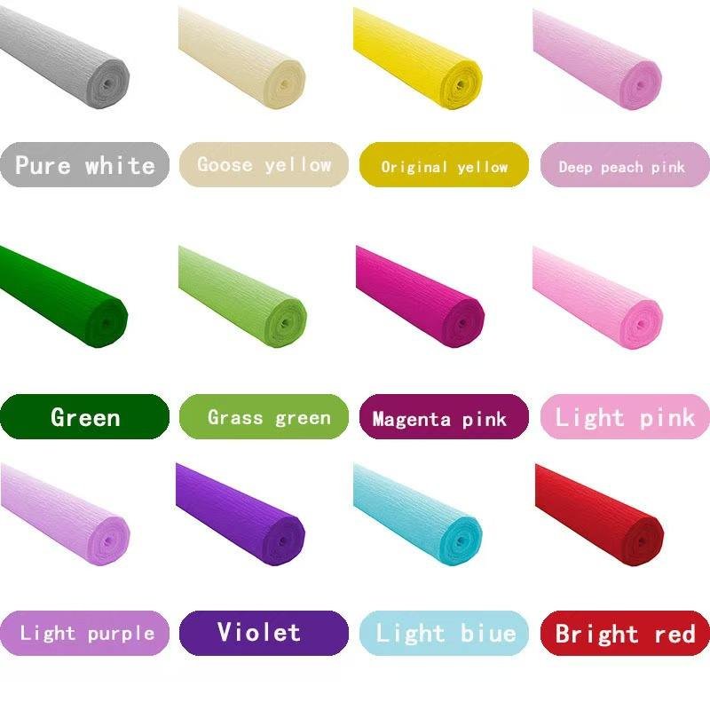 China Professional Manufacturer DIY Color Craft Crepe Paper High Quality for Paper Crafting