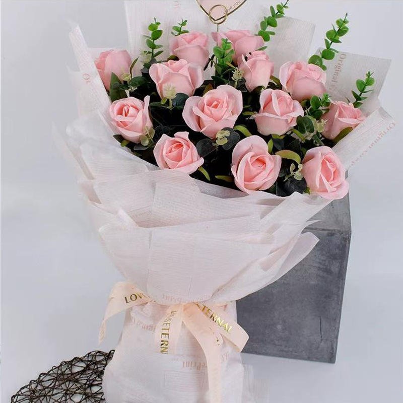Wholesale Waterproof Coated PVC Single Side Recyclable Craft Paper Flower Wrapping Paper for English Newspaper Gift Packaging