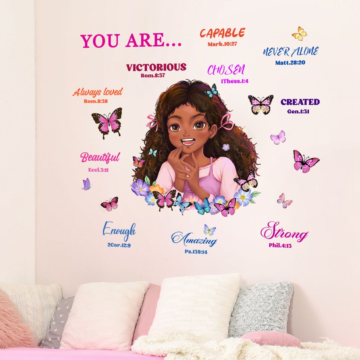 Custom Design Glossy Colorful Wall Sticker UV Resistant PVC Self-Adhesive Vinyl Roll Home Decoration Decals
