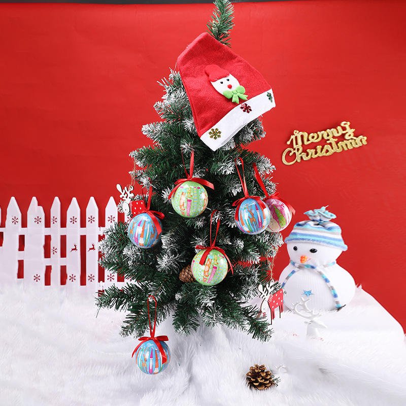 Cross-Border New Christmas Supplies Ornaments Pendants Tree Hangings 14-Piece Set Semi-handmade Ball Polyfoam Full Color