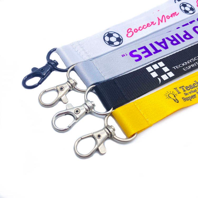 Custom Eco-Friendly Polyester Neck Lanyard with Logo Metal Hook | Factory Direct for Trade Shows & Corporate Promotions