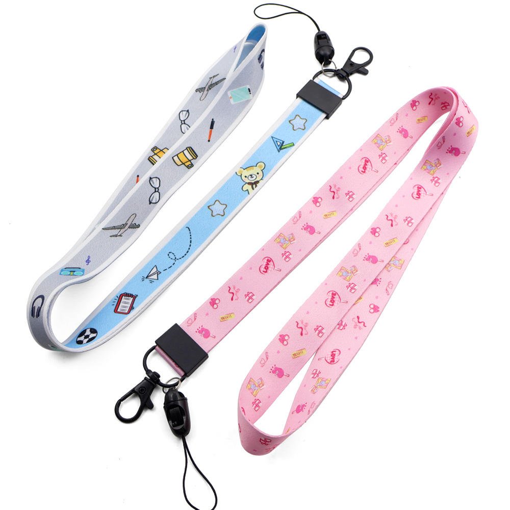 Hot Selling Factory Wholesale Customization ID Polyester Mobile Phone Keychain Custom Logo Lanyards