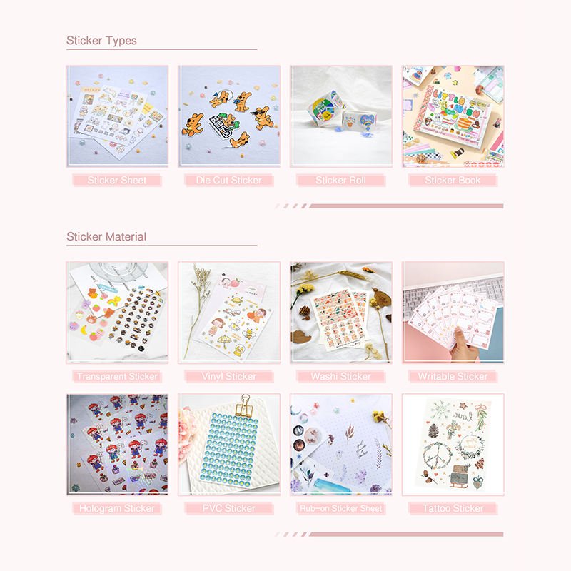 Reliable Chinese Factory Customizable Exquisite Kitty Design for Gift Wrapping and Scrapbooking PVC Stickers