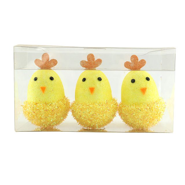 New Arrival Handmade Easter Gift Set Cute Baby Chicks Polyfoam Glitter Easter Eggs Mini Home Decorations for Wholesale
