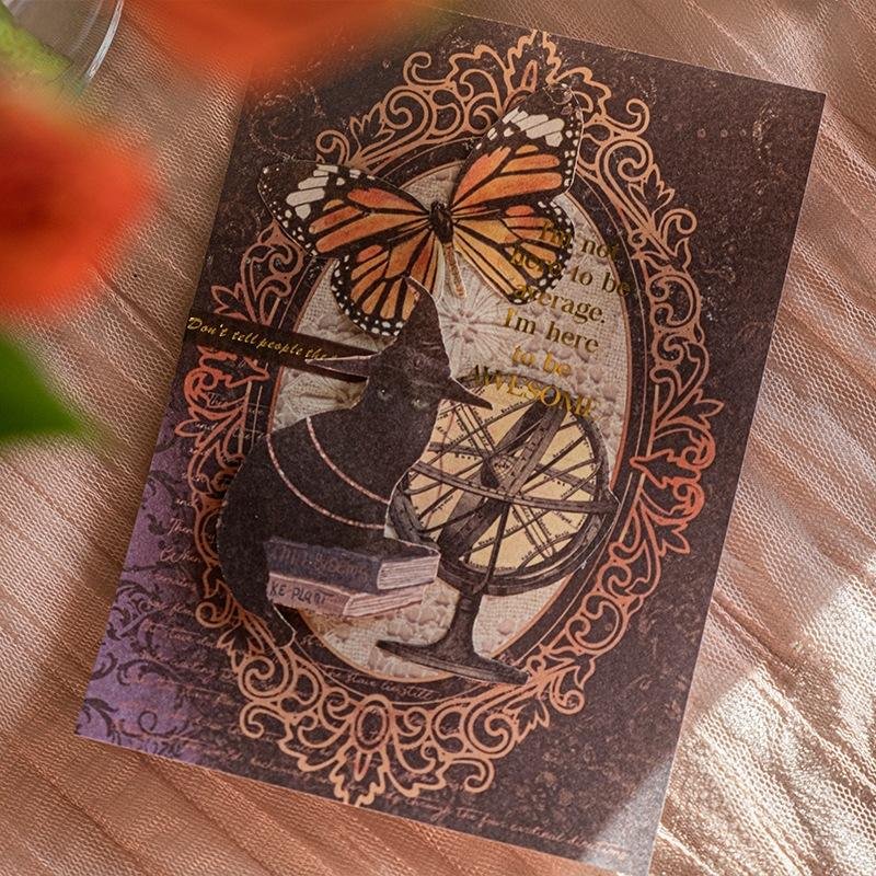 100 Pcs Vintage DIY Material Paper Retro Decorative Scrapbook Paper Antique Aesthetic Paper Art Craft Diary Junk Journal