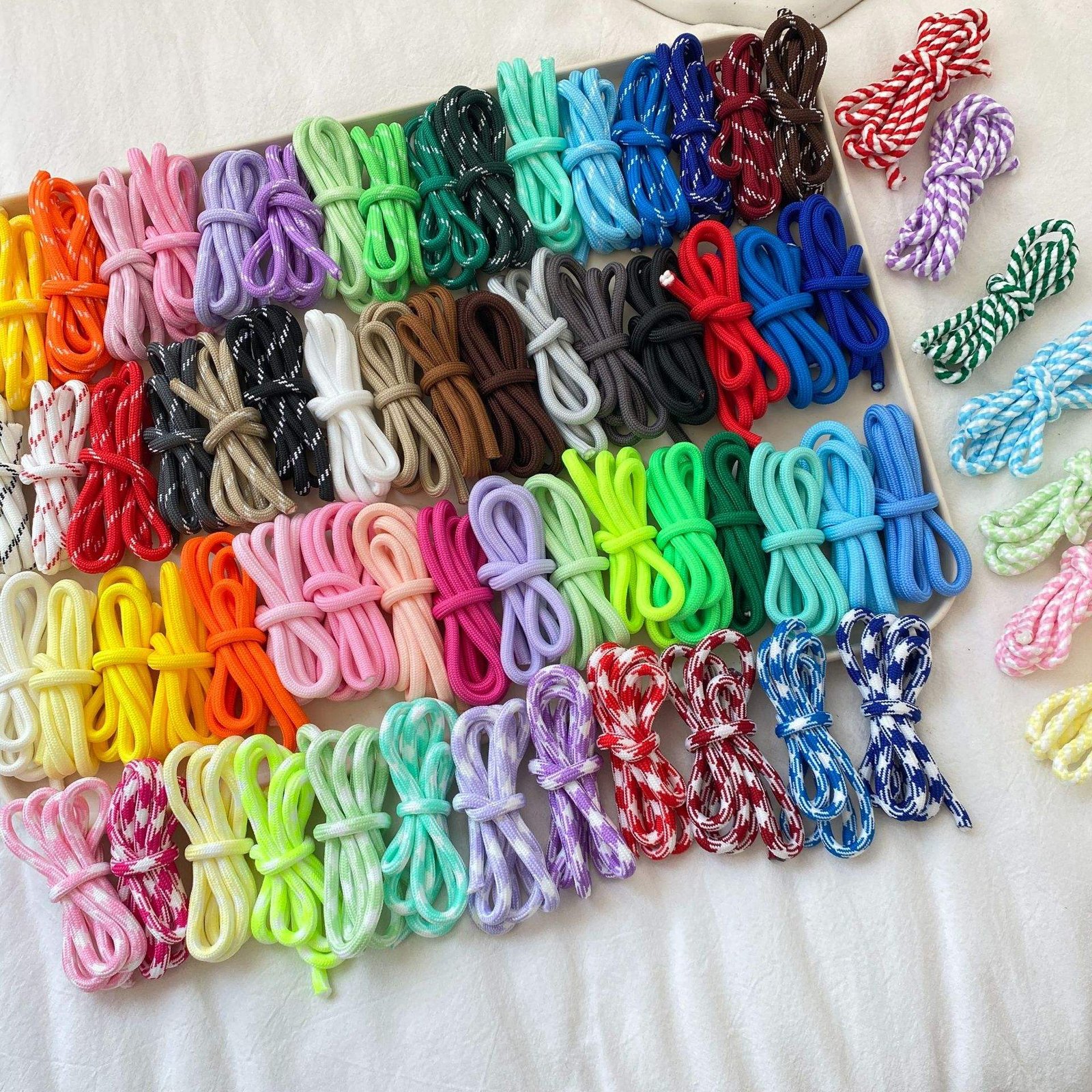 5mm Rope Polyester Lanyard Rope Key Chain Handwoven Nylon Rope Keychain with Colorful Paracord