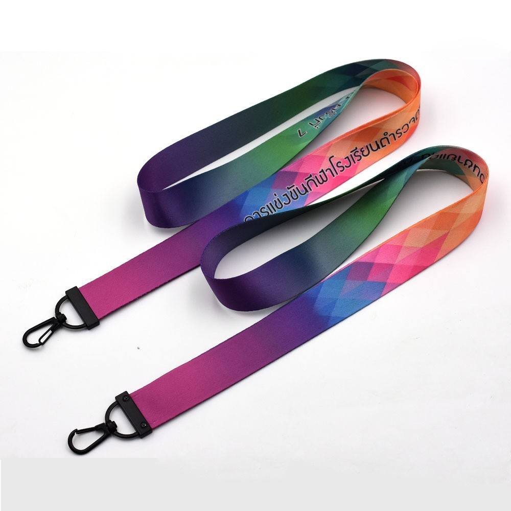 Custom Logo Neck Lanyard with ID Card Holder Polyester Material Digital Printing Eco-Friendly & Customizable