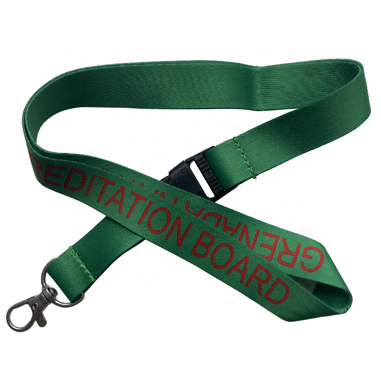 Custom Your Logo Polyester Lanyard Heat-transfer Printing Logo Neckband Promoting Company Logo Satin for ID Badge