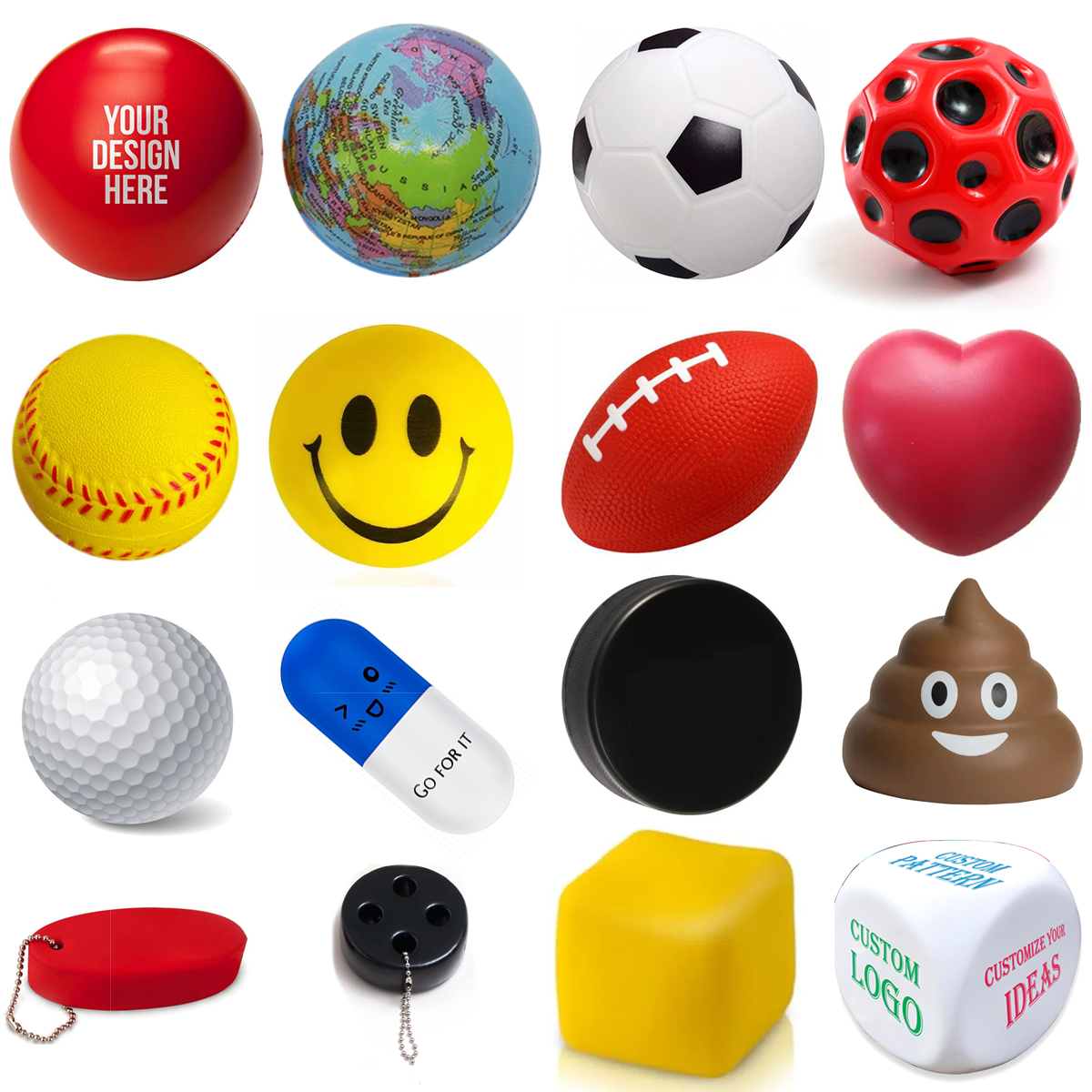 Factory PU Foam Relieve Stress Ball Custom Logo Funny Hand Toy Ball Anti PU Foam Soft Stress Ball With Logo Promotion Gift