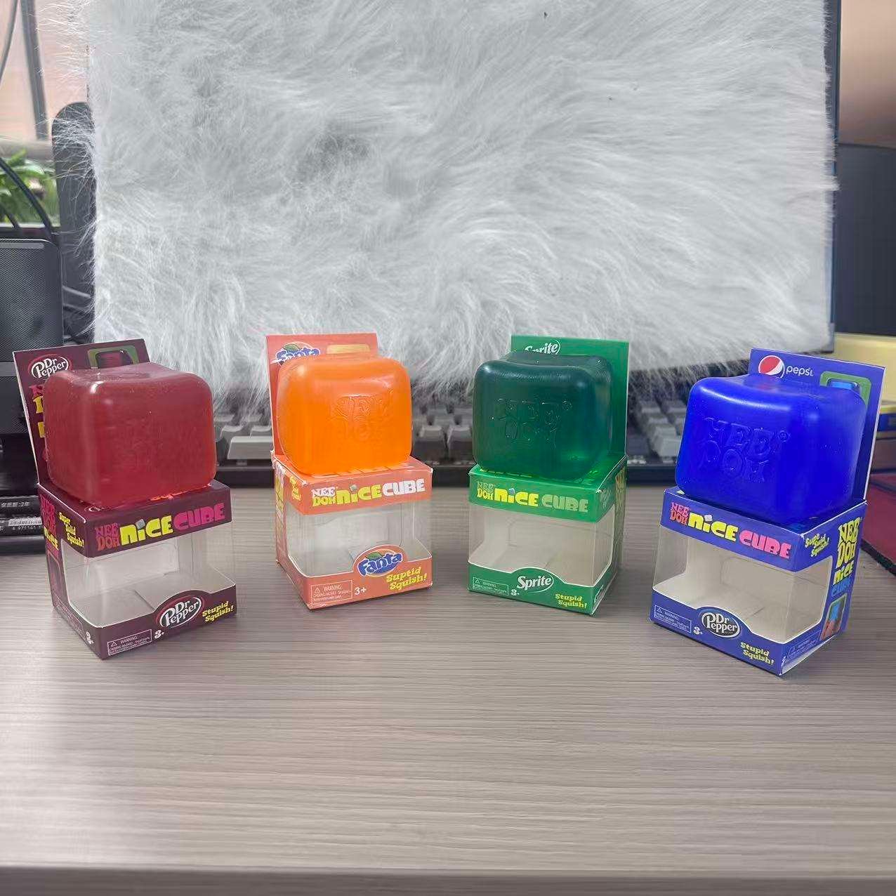 Schylling Needoh Nice Cube Sensory Squeeze Squishy Toys Decompression Square Decompression Vent Fidget Toys Promotional Toy