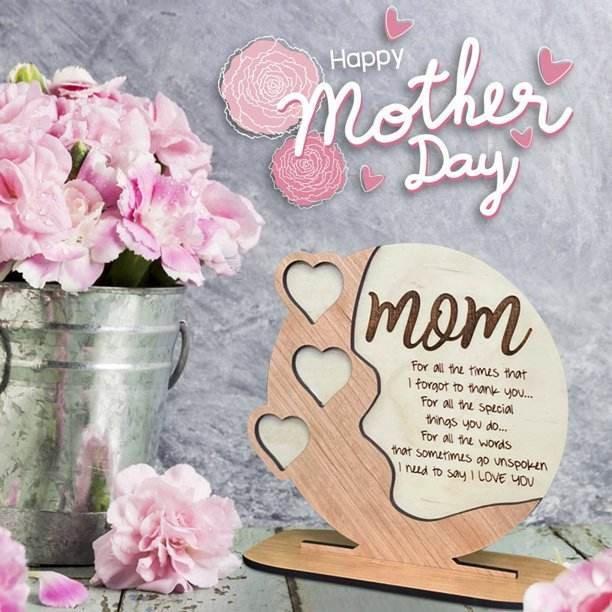 Hot Sale Personalized Wooden Crafts Decoration Home Decor Desktop Ornament Mother's Day Wooden Handicrafts
